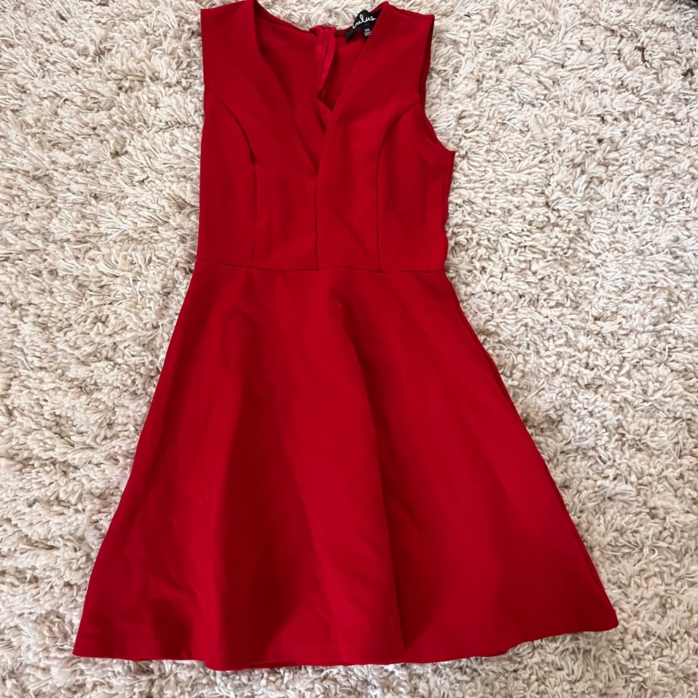 Lulu’s Red Formal Skater Dress